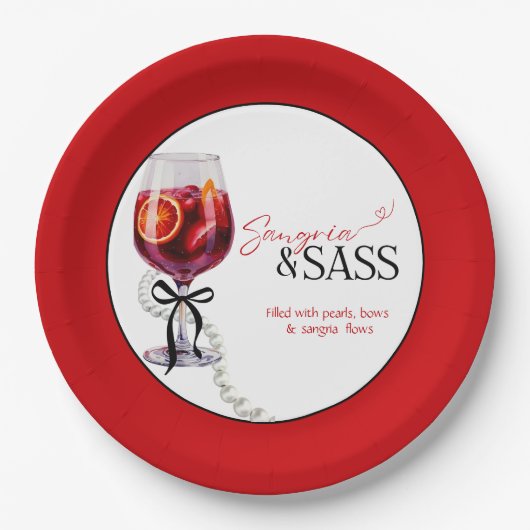 Assiettes En Carton Sangria & Sass (Devant)