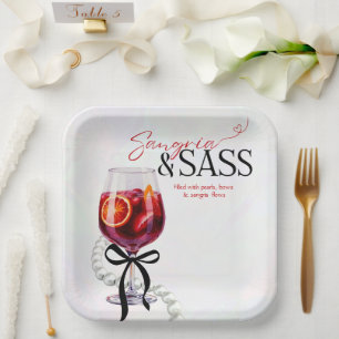 Assiettes En Carton Sangria & Sass, Perles, Bows