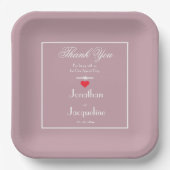 Assiettes En Carton Sanitizer linges Dusty rose Mariage Personnalisé M (Recto)