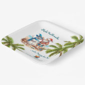 Assiettes En Carton Santa and Snowman Mele Kalikimaka Christmas (Angulaire)