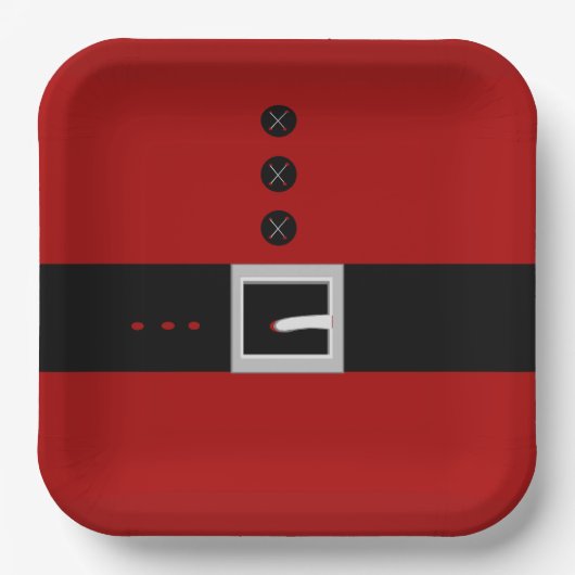 Assiettes En Carton Santa Belly Paper Plate (Recto)