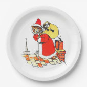 Assiettes En Carton Santa Claus Cat, Louis Wain (Devant)