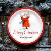 Assiettes En Carton Santa Claus Humor Stylish Christmas Paper Plates
