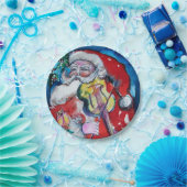 Assiettes En Carton SANTA CLAUS JOUER VIOLIN Noël (Fête)