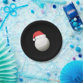 Assiettes En Carton Santa Hat Christmas Golf (Fête)