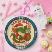 Assiettes En Carton Santa Mahj! Paper Plates (Fête)