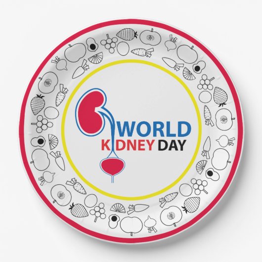 Assiettes En Carton Santé rénale pour tout le monde partout Plaque en (Devant)