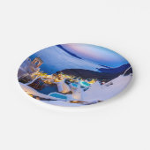 Assiettes En Carton Santorin (Angle)