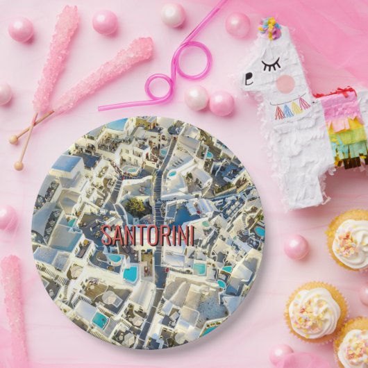 Assiettes En Carton Santorin - Grèce (Fête)