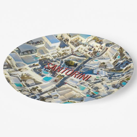 Assiettes En Carton Santorin - Grèce (Angle)