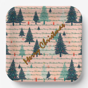Assiettes En Carton Sapins de Noël Luxueux et Tendances de Noël
