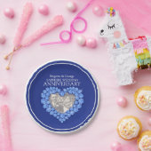Assiettes En Carton Sapphire Anniversaire photo plaque papier coeur (Fête)