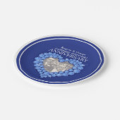 Assiettes En Carton Sapphire Anniversaire photo plaque papier coeur (Angle)