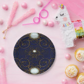 Assiettes En Carton Sapphire Blue & Gold Diamond Anniversaire Party (Fête)
