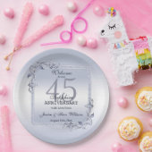 Assiettes En Carton Sapphire Gem & Parties scintillant 45e anniversair (Fête)