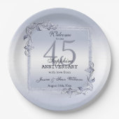 Assiettes En Carton Sapphire Gem & Parties scintillant 45e anniversair (Devant)