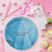 Assiettes En Carton Sapphire Jewel Tons Mariage Plaques en papier (Fête)