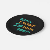 Assiettes En Carton Sarcastique 50e anniversaire Attitude (Angle)