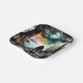 Assiettes En Carton Sasquatch debout sous le clair de lune (Angulaire)