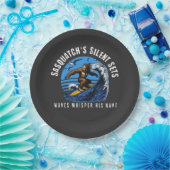 Assiettes En Carton Sasquatch's Silent Sets Surfing Bigfoot Black (Fête)