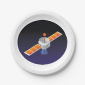 Assiettes En Carton Satellite dans l'espace (Devant)