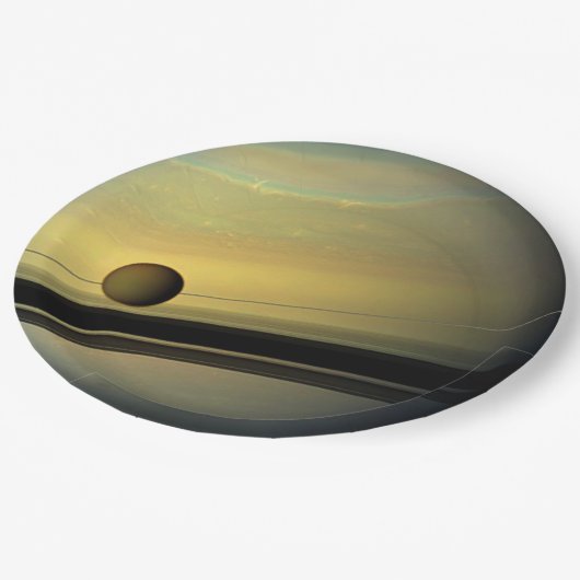 Assiettes En Carton Saturn Tableware from the Celestial Collection (Angle)