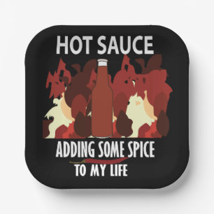 Assiettes En Carton Sauce chaude Ketchup Fire Red Chili Pepper Party