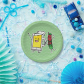 Assiettes En Carton Saucisse de bière Octoberfest Oktoberfest lederhos (Fête)