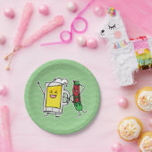 Assiettes En Carton Saucisse de bière Octoberfest Oktoberfest lederhos (Fête)