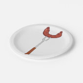 Assiettes En Carton Saucisse Sur Une Fourche (Angle)