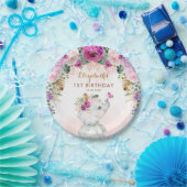 Assiettes En Carton Saule tropicale Boho Elephant Wild Un 1er annivers (Fête)