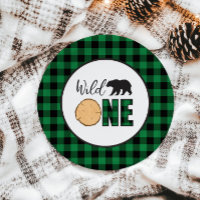 Saule un Ours vert Buffle Plaid premier anniversai