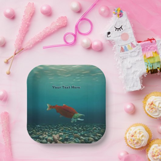 Assiettes En Carton Saumon Sockeye (Fête)