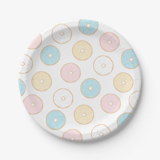 Assiettes En Carton Saupoudrer bébé Donut (Devant)