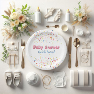 Assiettes En Carton Saupoudrer de Baby shower de Donut