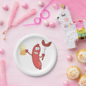 Assiettes En Carton Sausages And Beer (Fête)