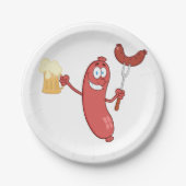 Assiettes En Carton Sausages And Beer (Devant)
