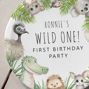 Assiettes En Carton Sauvage! Fête d'anniversaire d'animaux australiens