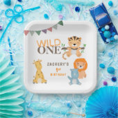 Assiettes En Carton Sauvage PERSONNALISÉ UN 1er premier anniversaire (Fête)