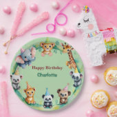Assiettes En Carton Sauvage Tropical Une Jungle Safari Animaux Anniver (Fête)