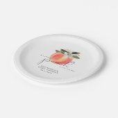 Assiettes En Carton SAVANNAH Little Peach Baby shower (Angle)