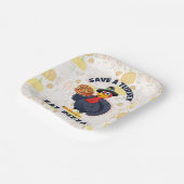Assiettes En Carton Save A Turkey Eat Pizza Funny Happy Thanksgiving (Angulaire)