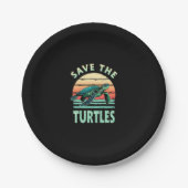 Assiettes En Carton Save The Turtles Animal Turtle Pet Lover (1) (Devant)