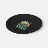 Assiettes En Carton Save The Turtles Animal Turtle Pet Lover (1) (Angle)