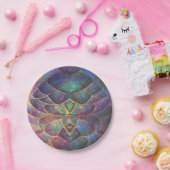 Assiettes En Carton Scales de dragons Abstraits de Whimsical Cool Frac (Fête)