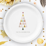 Assiettes En Carton Scandi moderne minimaliste arbre de Noël simple<br><div class="desc">Je vous souhaite un Noël minimaliste ! 🌟 Envoyez des voeux chaleureux avec nos plaques de papier de Noël en or Blush Faux Moderne. Une élégance simple pour une saison joyeuse. Répandez la joie de vacances avec style! 🎄 #FêteMinimaliste #Festive</div>