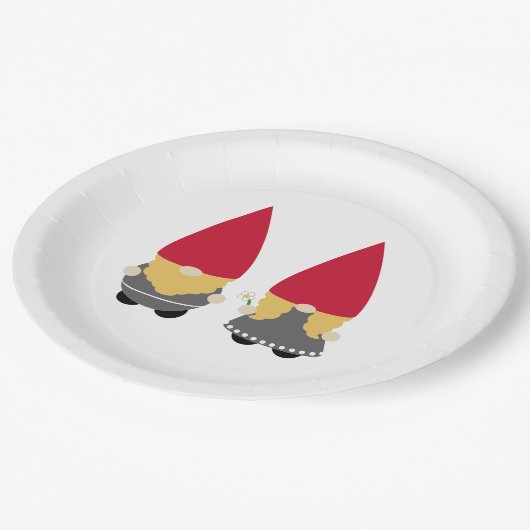 Assiettes En Carton Scandinave Nisse Tomte Gnome (Angle)