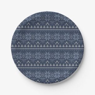 Assiettes En Carton Scandinave, tricot