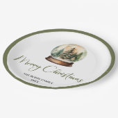 Assiettes En Carton Scandinavian Holiday Christmas Personalized Plates (Angle)