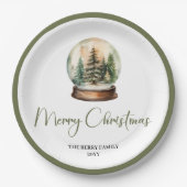 Assiettes En Carton Scandinavian Holiday Christmas Personalized Plates (Devant)